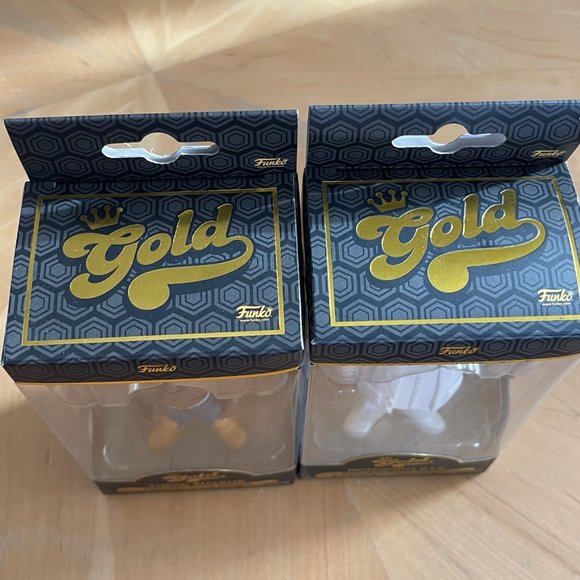 NIB Tupac Shakur & Notorious B. Set of Gold Funko Pop Series 1 - Picture 8 of 9